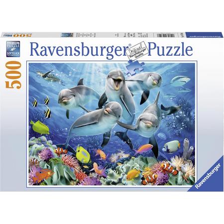 Ravensburger puzzel Dolfijnen in het koraalrif - Legpuzzel - 500 stukjes
