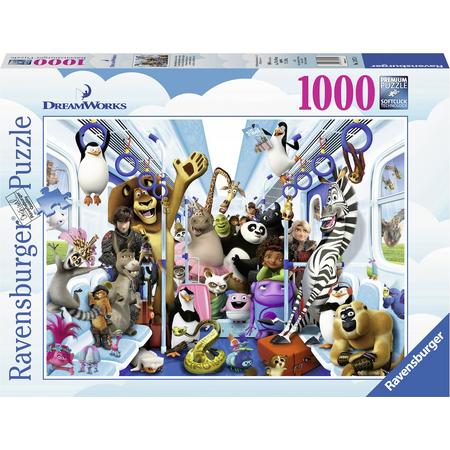 Ravensburger puzzel Dreamworks familie op reis - legpuzzel - 1000 stukjes