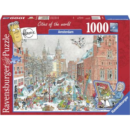 Ravensburger puzzel Fleroux´s Amsterdam in winter - legpuzzel - 1000 stukjes