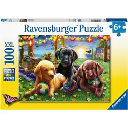   puzzel Honden picknick - Legpuzzel - 100 stukjes