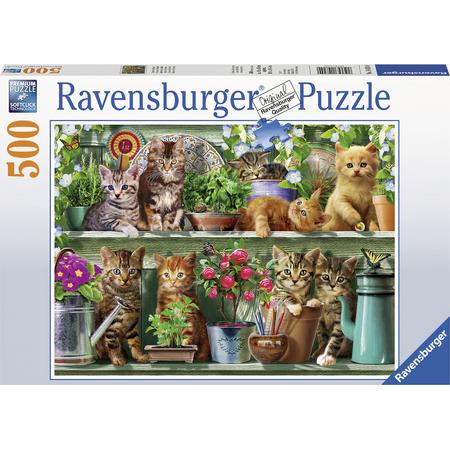 Ravensburger puzzel Katjes in het rek - legpuzzel - 500 stukjes