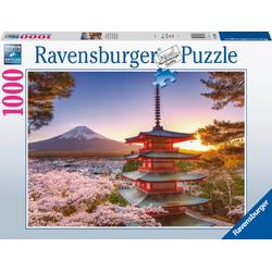   puzzel Kersenbloesem bij de Fuji Berg - Legpuzzel - 1000 stukjes