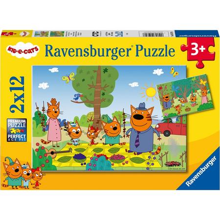 Ravensburger puzzel Kid E Cats - Twee puzzels - 12 stukjes - kinderpuzzel