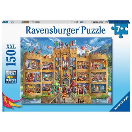 Ravensburger puzzel Kijkje in het ridderkasteel - Legpuzzel - 150 stukjes