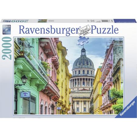 Ravensburger puzzel Kleurrijk Cuba - Legpuzzel - 2000 stukjes