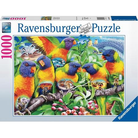 Ravensburger puzzel Land van de lorikeets - Legpuzzel - 1000 stukjes