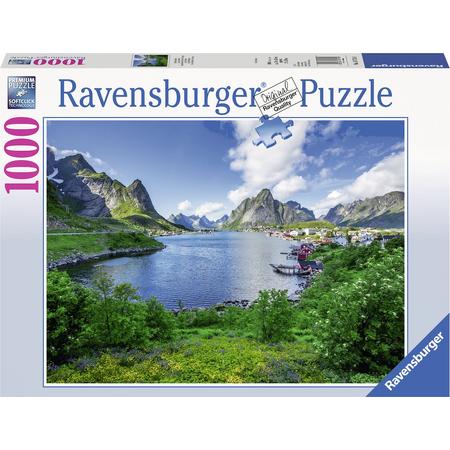 Ravensburger puzzel Lofoten Harbour - Legpuzzel - 1000 stukjes