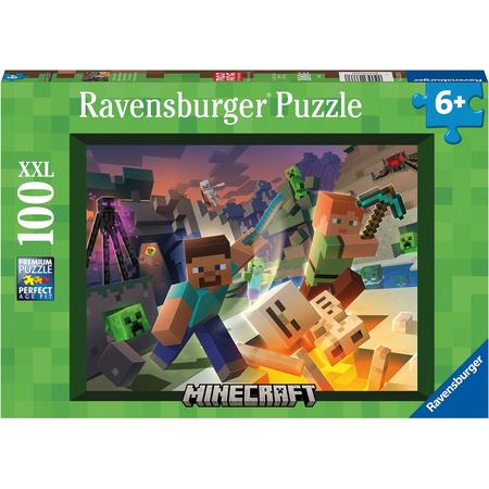 Ravensburger puzzel Monster Minecraft - Legpuzzel - 100XXL stukjes