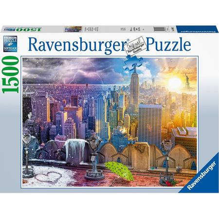 Ravensburger puzzel NY Skyline dag en nacht - Legpuzzel - 150 stukjes