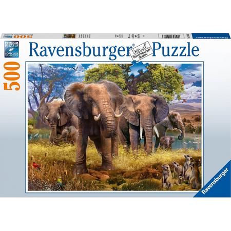 Ravensburger puzzel Olifantenfamilie - legpuzzel - 500 stukjes