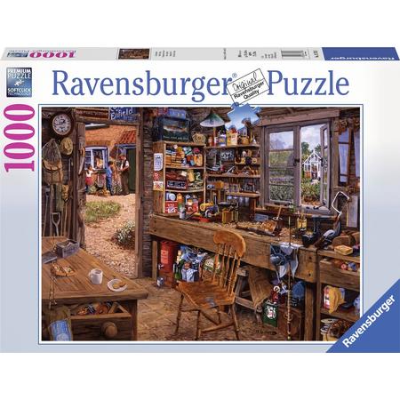 Ravensburger puzzel Opas schuurtje - legpuzzel - 1000 stukjes