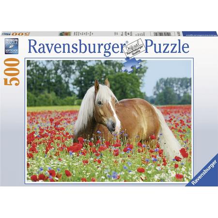 Ravensburger puzzel Paard tussen de klaprozen - legpuzzel - 500 stukjes