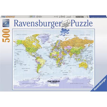 Ravensburger puzzel Politieke wereldkaart - Legpuzzel - 500 stukjes
