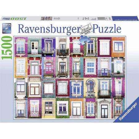 Ravensburger puzzel Ramen in Porto - Legpuzzel - 1500 stukjes