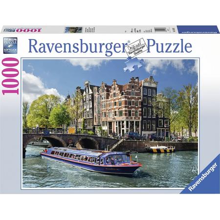Ravensburger puzzel Rondvaart door Amsterdam - Legpuzzel - 1000 stukjes