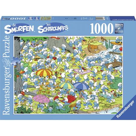 Ravensburger puzzel Smurfen een dag in het park - Legpuzzel - 1000 stukjes
