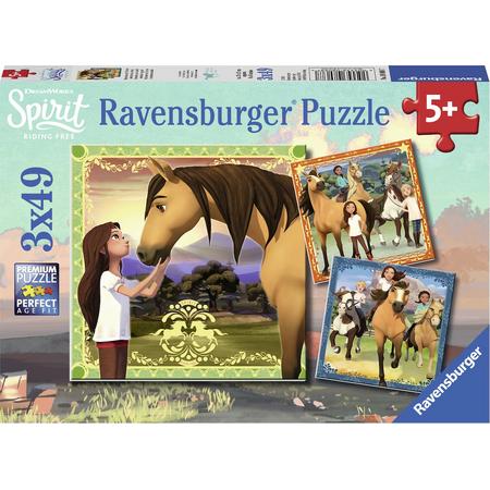 Ravensburger puzzel Spirit - Drie puzzels - 49 stukjes - kinderpuzzel