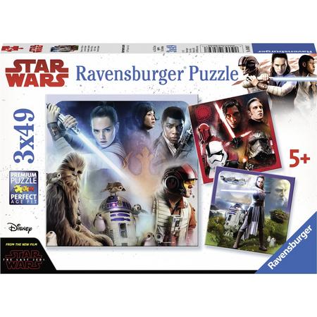 Ravensburger puzzel Star Wars Beheers de Galaxy - Drie puzzels - 49 stukjes - kinderpuzzel