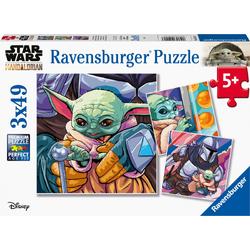   puzzel Star Wars The Mandalorian: Baby Yoda Grogu Momenten - Legpuzzel - 3x49 stukjes