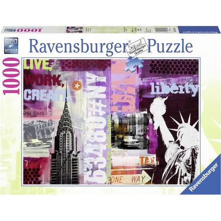 Ravensburger puzzel Style Collage New York City - Legpuzzel - 1000 stukjes