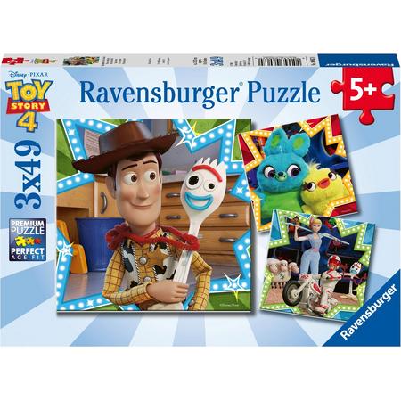 Ravensburger puzzel Toy Story 4 - Drie puzzels - 49 stukjes - kinderpuzzel