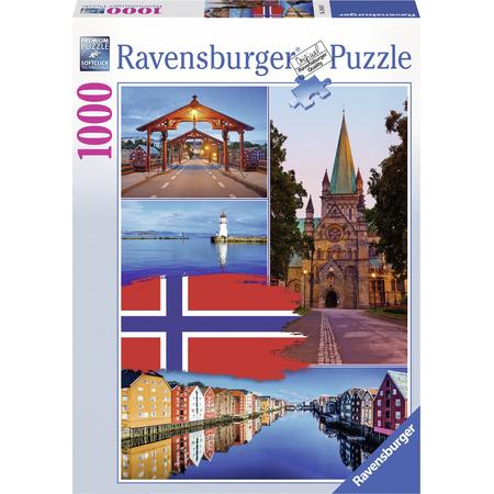 Ravensburger puzzel Trondheim Collage - legpuzzel - 1000 stukjes