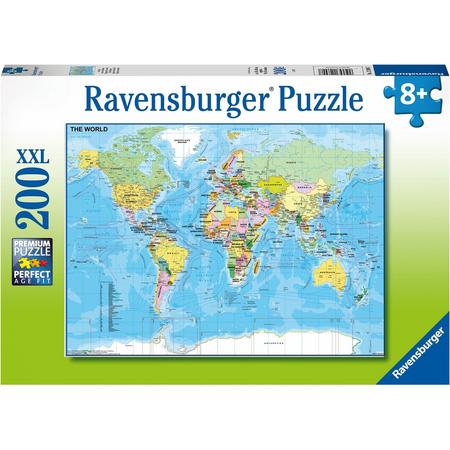 Ravensburger puzzel Wereldkaart - legpuzzel - 200 stukjes