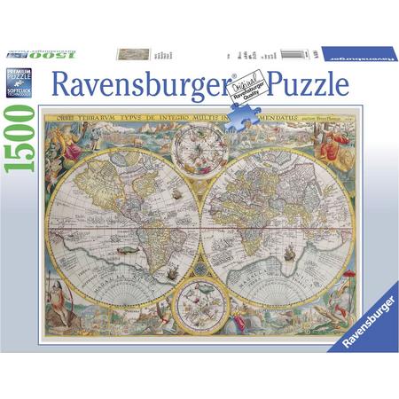 Ravensburger puzzel Wereldkaart 1594 - Legpuzzel - 1500 stukjes
