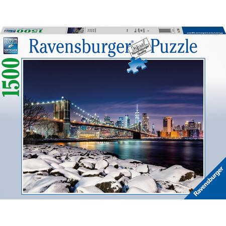 Ravensburger puzzel Winter in New York - Legpuzzel - 1500 stukjes