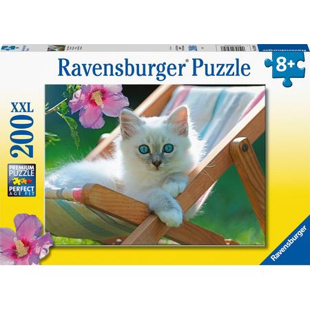 Ravensburger puzzel Wit Katje - Legpuzzel - 200XXL stukjes