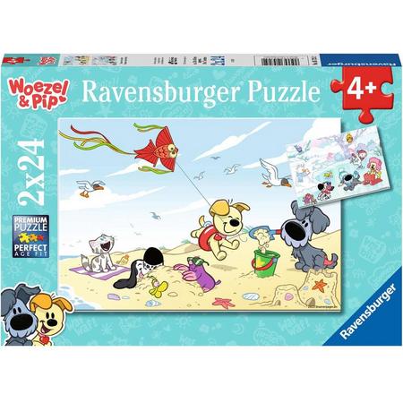 Ravensburger puzzel Woezel & Pip Zomer en winter - Legpuzzel - 2x24 stukjes