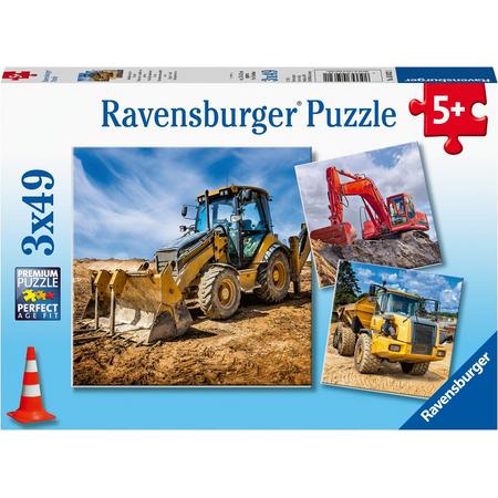 Ravensburger puzzel machines - Drie puzzels - 49 stukjes - kinderpuzzel