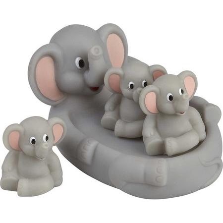 Badspeelset olifanten 4 delig - Badspeelgoed Olifant - Speelgoed voor kinderen en babys