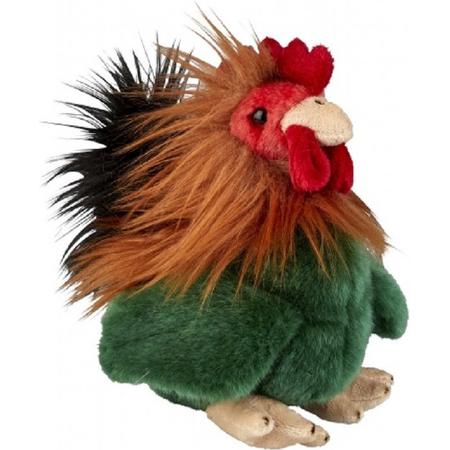 Pluche kip/haan knuffel 18 cm speelgoed- Kippen/hanen boerderijdieren knuffels - Speelgoed voor kind