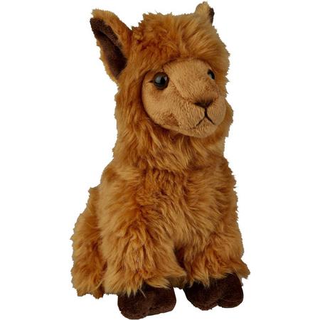 Pluche knuffel dieren Alpaca 18 cm - Speelgoed knuffelbeesten