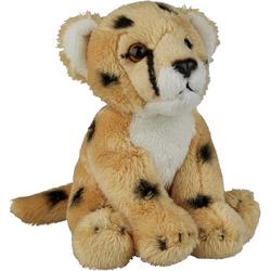 Pluche knuffel dieren Cheetah/Jachtluipaard 15 cm - Speelgoed luipaarden knuffelbeesten