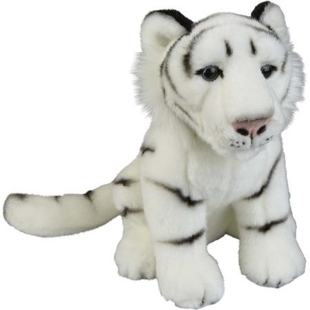 Pluche knuffel dieren Witte Tijger 28 cm - Speelgoed Tijgers knuffelbeesten