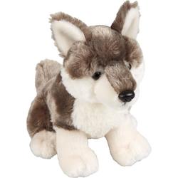 Pluche knuffel dieren Wolf 18 cm - Speelgoed wolven wilde dieren knuffelbeesten