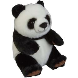 Pluche knuffel dieren zwart/witte panda 28 cm - Speelgoed pandas knuffelbeesten