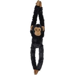 Pluche zwarte chimpansee knuffel 65 cm - Chimpansee apen jungledieren knuffels - Speelgoed voor kinderen