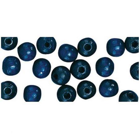 115 stuks donkerblauwe kralen 6 mm