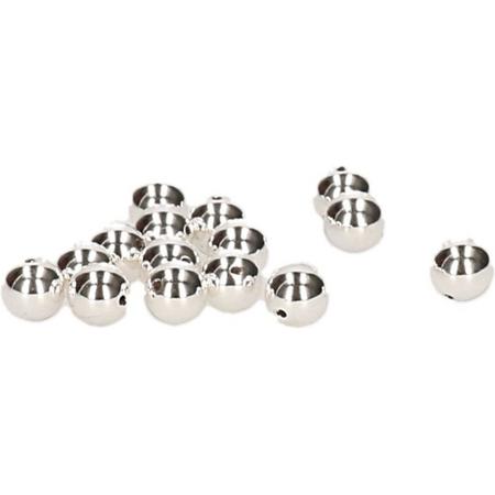 15 zilveren ronde kralen 8 mm