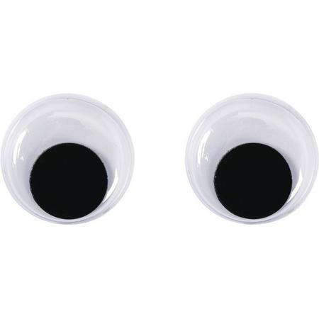 20x Wiebel oogjes/googly eyes 15 mm - Plastic beweegbare oogjes - Hobby/knutsel materiaal