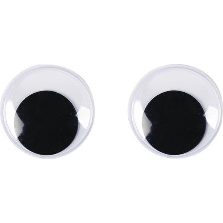 20x Wiebel oogjes/googly eyes 30 mm - Plastic beweegbare oogjes - Hobby/knutsel materiaal