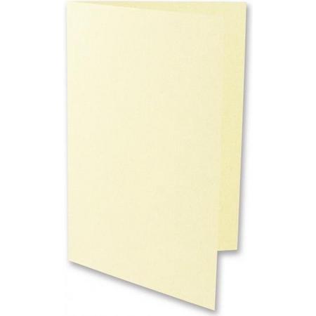40x stuks blanco kaarten ivoor A6 formaat 21 x 14.8 cm - Scrapbook/uitnodigingen kaarten