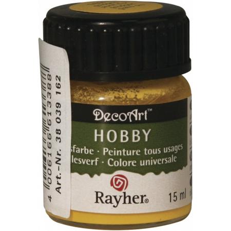 Hobby acrylverf goudgeel 15 ml
