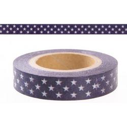 Washi tape blauw met sterren