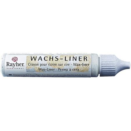 Wasliner kaarsstift wit met glitter 30 ml