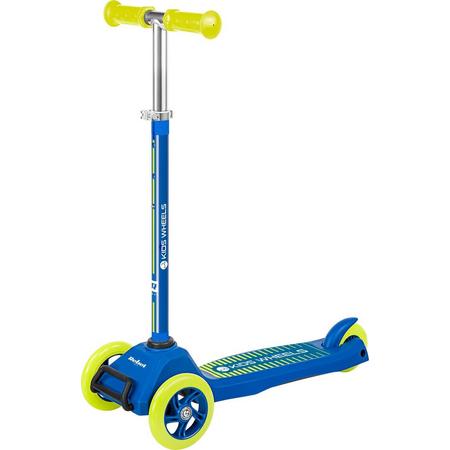 Rebel ZAB0121Y Kids Wheels - kids step - met 3 wielen - blauw/geel - vanaf 3 jaar