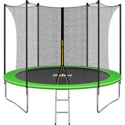 Rebel Jump ZAB0301 - trampoline 312 cm inclusief inwendig veiligheidsnet en ladder tot 120kg groen